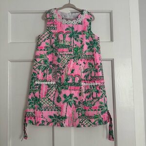 Lilly Pulitzer Pink and Green Girls Shift Dress